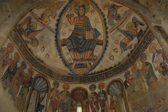 Còpia de les pintures romàniques de l'absis de la col·legiata de Santa Maria de Mur | ACN