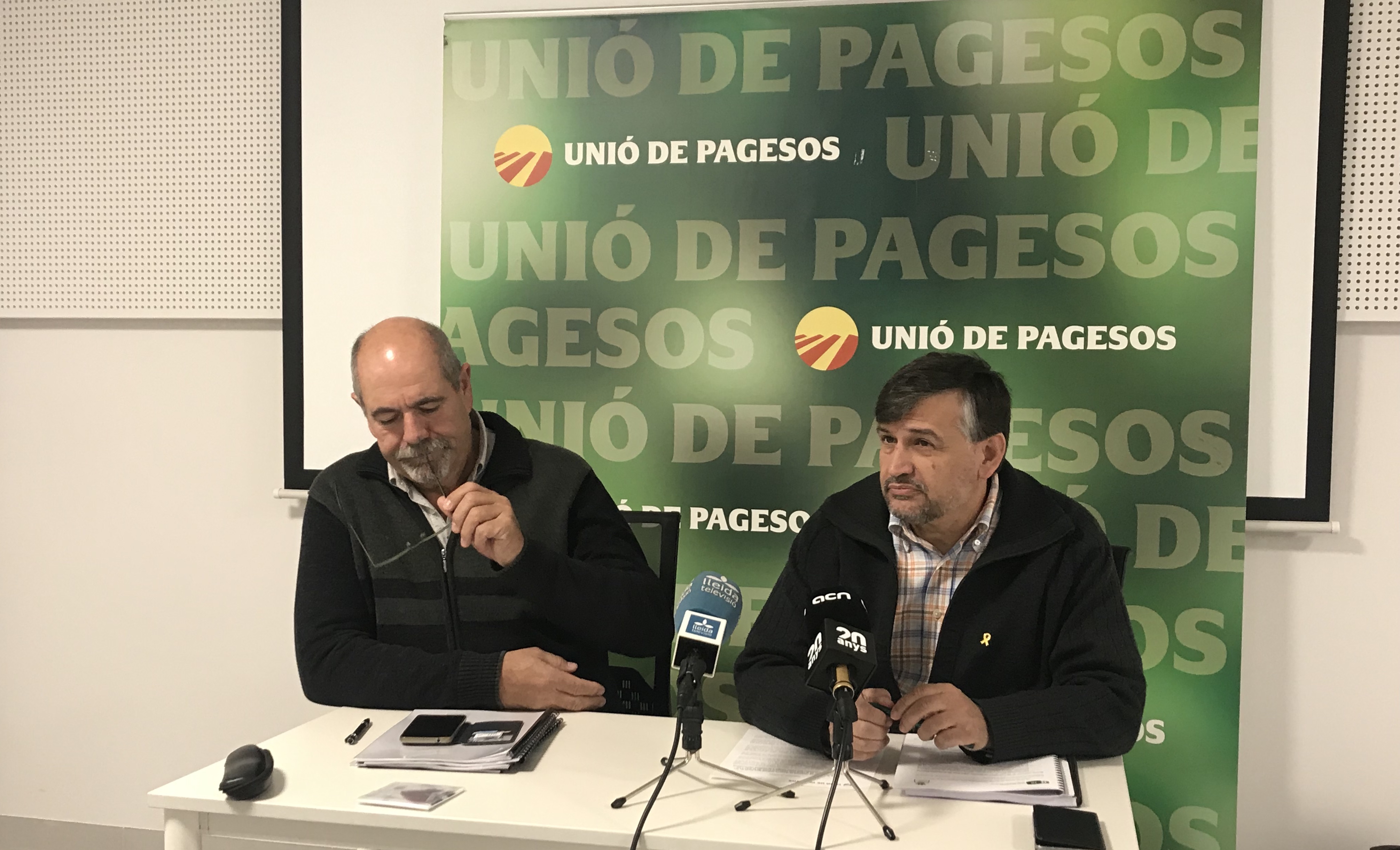 Els representants d'Unió de Pagesos han presentat les seves propostes als diferents partits | UP