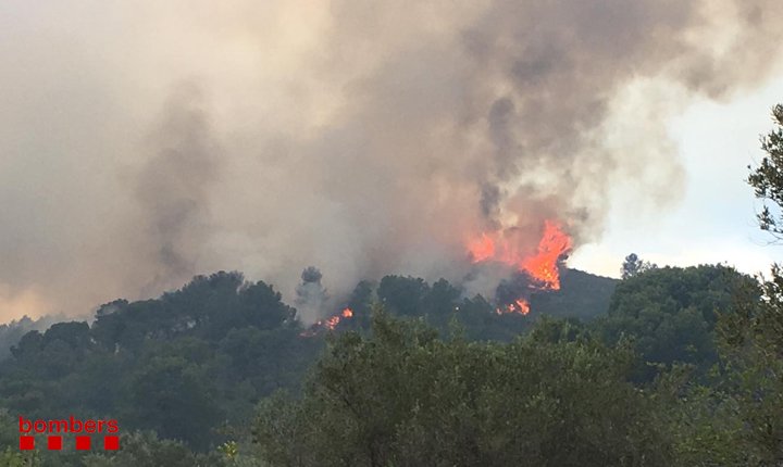 Imatge de l'incendi al Perelló | Bombers