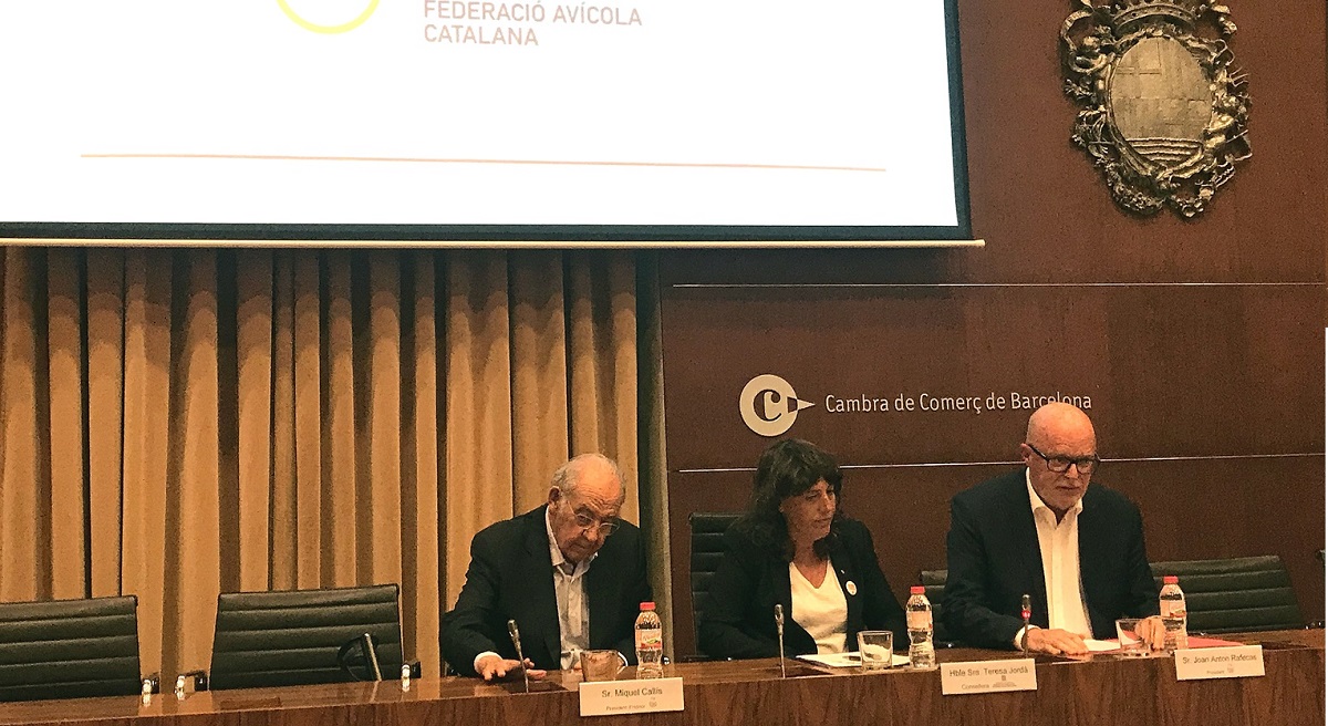 El president d'Honor de la FAC, Miquel Callís, la consellera Teresa Jorda i el president de la FAC, Joan Anton Rafecas | FAC