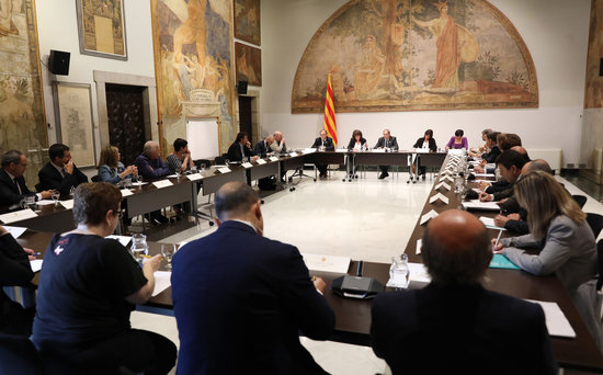 Reunió del sector porcí amb el president de Govern, Quim Torra, per tractar la problemàtica de la PPA | ACN