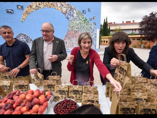 Conselleres Vergés i Jordà i del conseller Bargalló durant la presentació | ACN