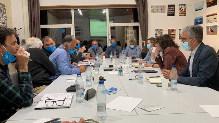 Un moment de la trobada del Govern i el sector pesquer català amb la secretària general de Pesca del Govern d'Espanya